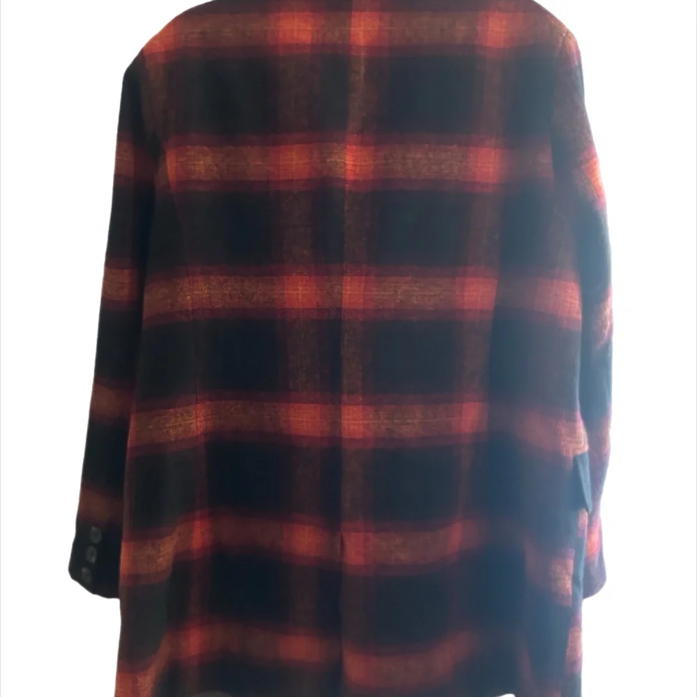 Avec Les Filles Plaid Double Breasted Pea Coat Size XXL - Picture 3 of 9